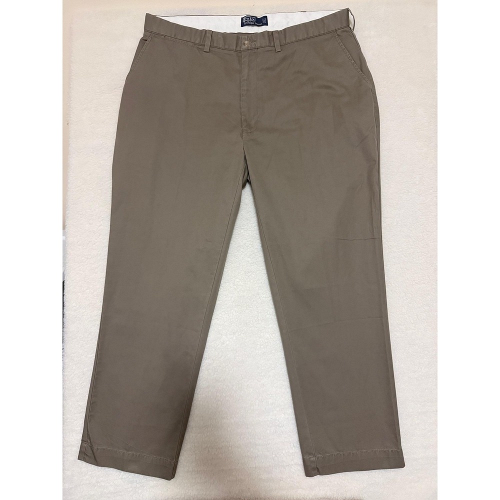 Polo Ralph Lauren Pants Mens 40x30 Beige Regular Fit Cotton Canvas Chino Casual